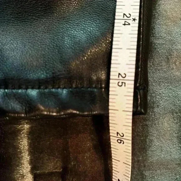 Abercrombie and Fitch Vegan Pants Ladies Size 12/31 Black High Waist Baggy EUC - Picture 7 of 9